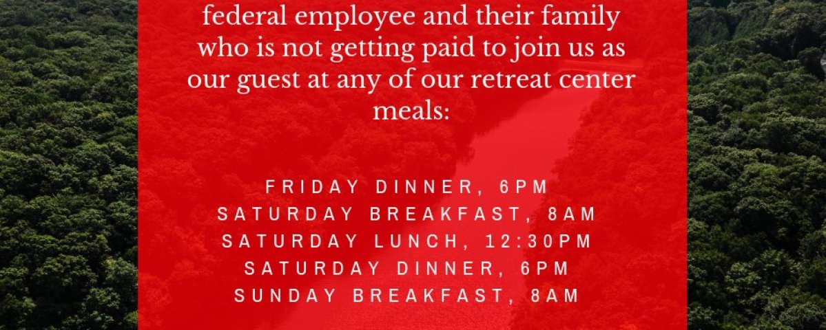 Incarnation Camp's Instagram post announcing their January 2019 offer to furloughed workers.