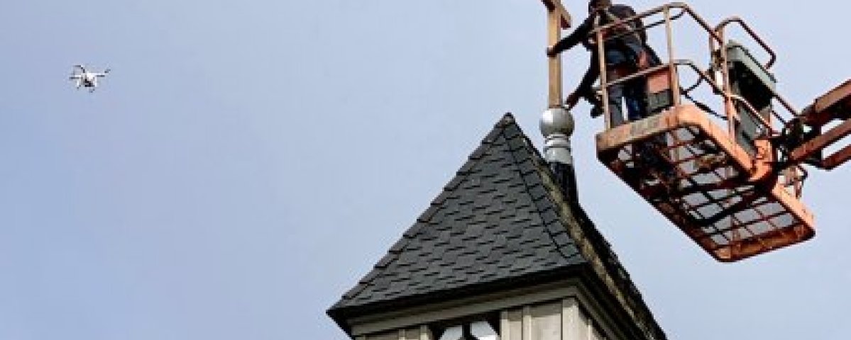 Today’s service will be a celebration of Holy Cross Day, in honor of the newly made and installed cross on top of the church’s steeple.