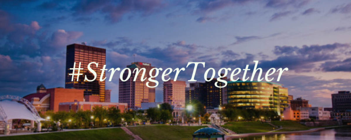  Dayton, Ohio is *StrongerTogether as a community as we respond to COVID-19 following an outbreak of tornadoes and a mass shooting in 2019.