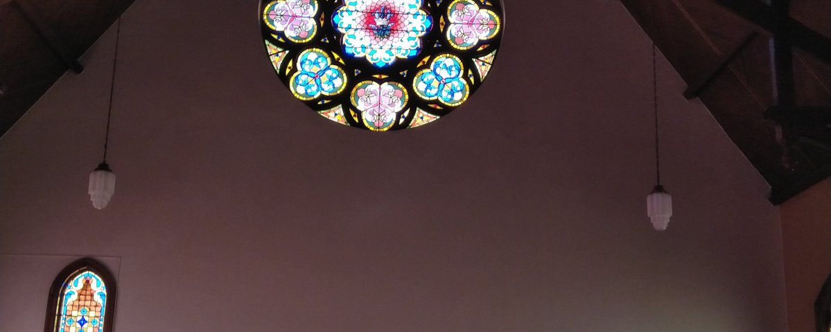 Our stunning, original 1890 Rose Window