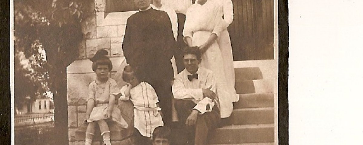 This is John and Harriet with their daughter Gertrude and son John and grandchildren at Grace. John was the second Episcopal priest in a line which now numbers 6 in 6 generations.