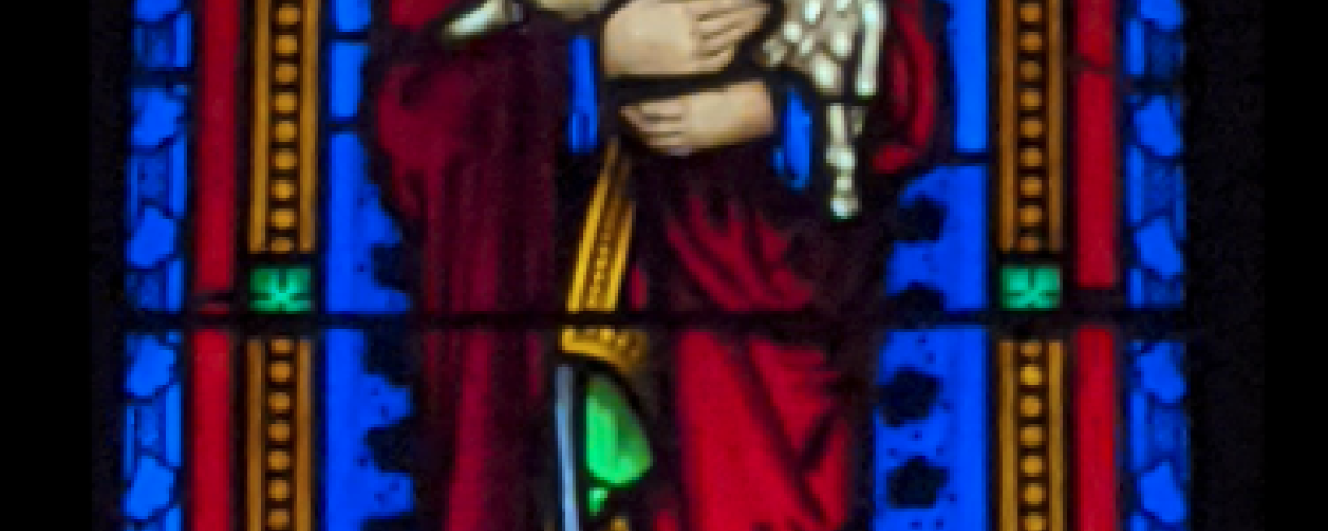 Good Shepherd stained glass image