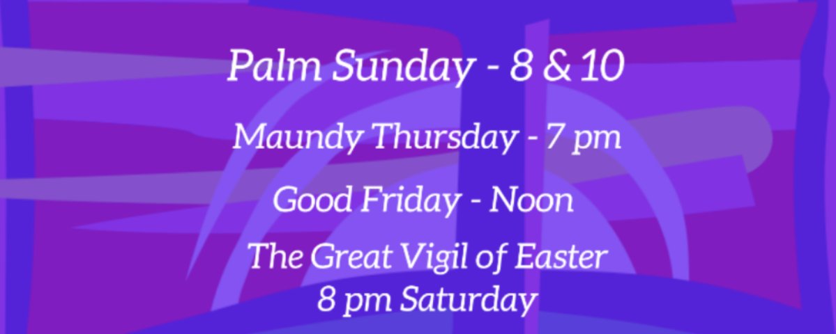 Holy Week services at Zion Episcopal Church 