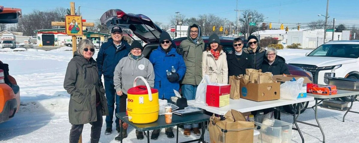 A group of volunteers from St. Matthew’s, Westerville joined St. John’s, Columbus’ Street Church ministry last February.