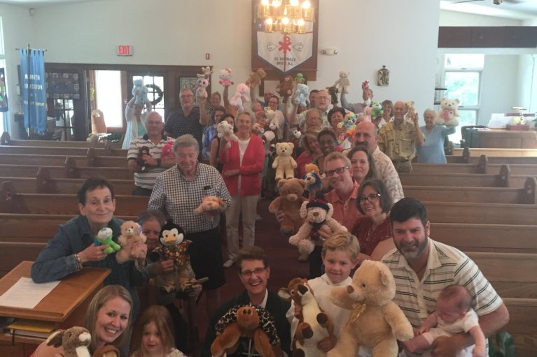 In partnership with a ministry in Brownsville Texas, St. Raphael's learned that the children waiting for refuge in The U. S. had no toys.  Through a CBS news correspondent, St. Raphael made a connection and shipped four cases of own beloved stuffed animals to the children at the boarder.