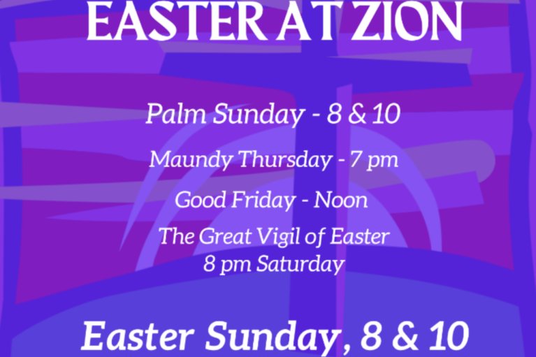 Holy Week services at Zion Episcopal Church 