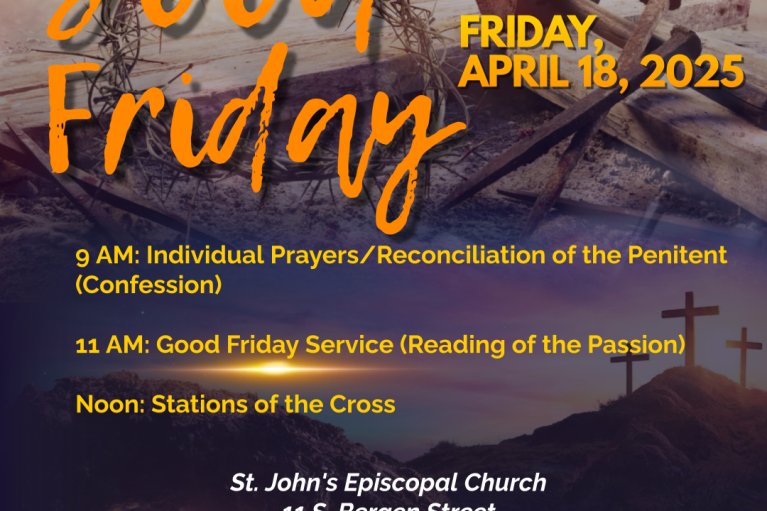Our services begin at 9 am with Individual Prayers/Reconciliation of the Penitent (Confession). At 11 am the Good Friday service will begin with the Reading of the Passion, followed by Stations of the Cross at noon.
