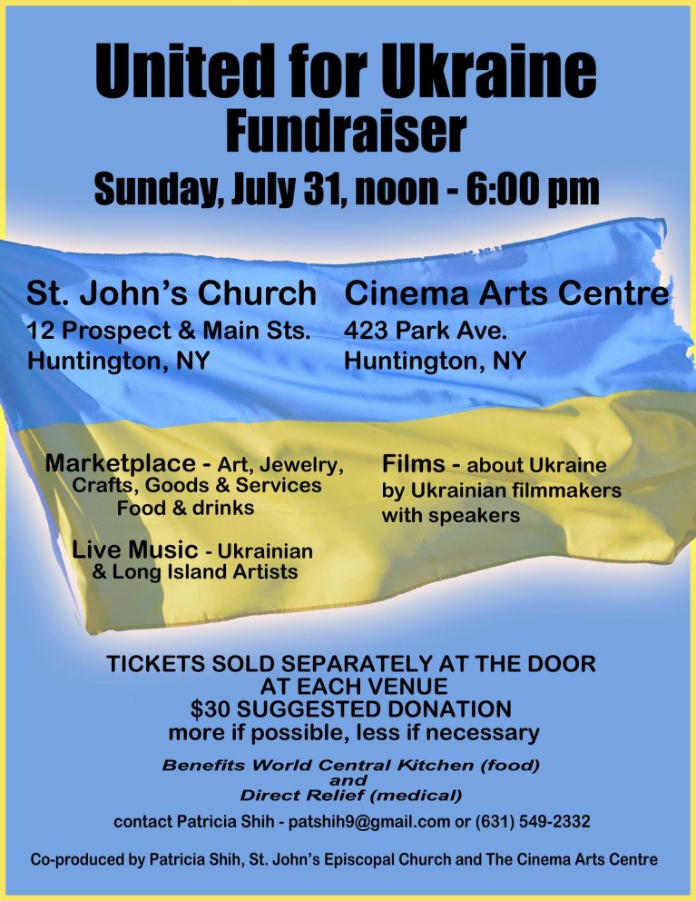 United for Ukraine at St. John's & the Cinema Arts Centre in Huntington