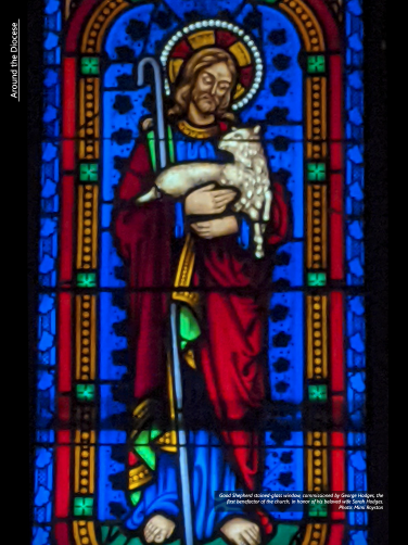 Good Shepherd stained glass image