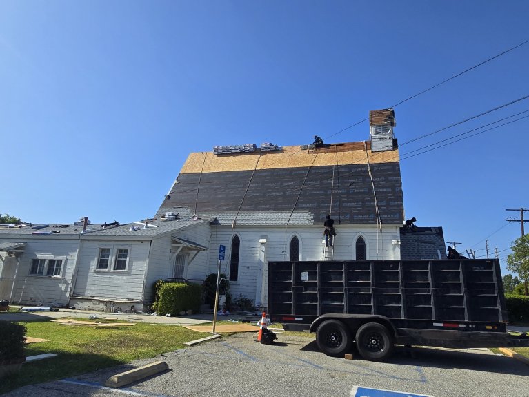 Saint John's roof restoration underway